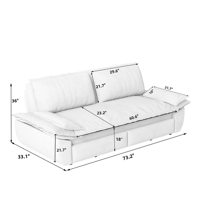 Pull Out 3-In-1 Convertible Sleeper Sofa