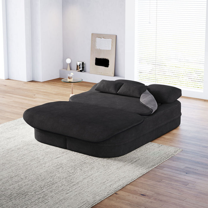 2 In 1 Foldable Sofa Bed With Multi Functional Blanket, Floor Lounge Sofa