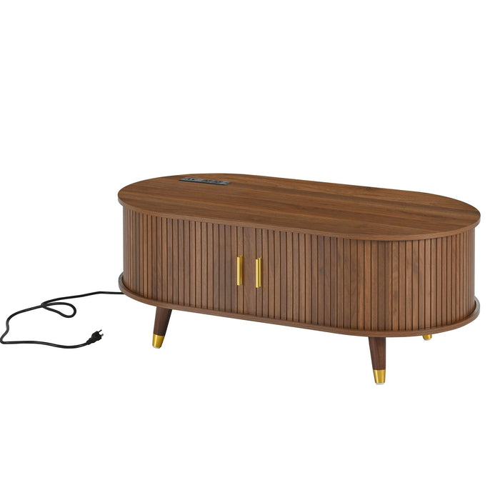 TV Stand & Coffee Table Set With Charging Station