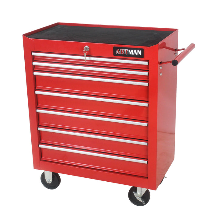 7 Drawers Multifunctional Tool Cart With Swivel Wheels