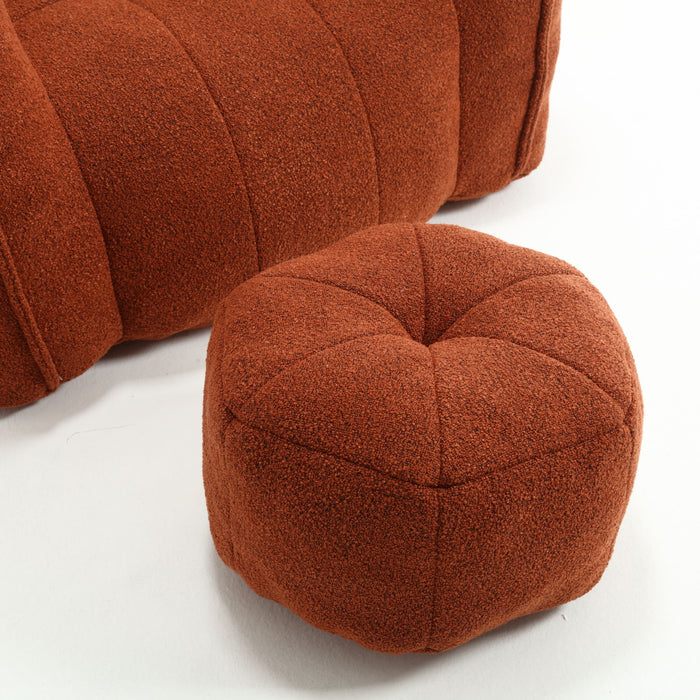 Soft Chenille Bean Bag Chair With High Resilient Foam