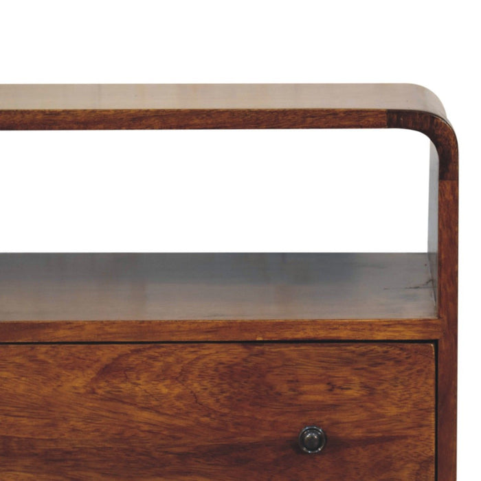 Curved Nordic Charm Console - Brown