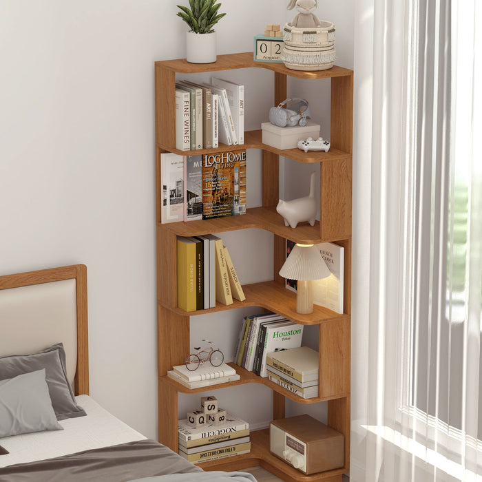 L-Shaped Corner Bookshelf