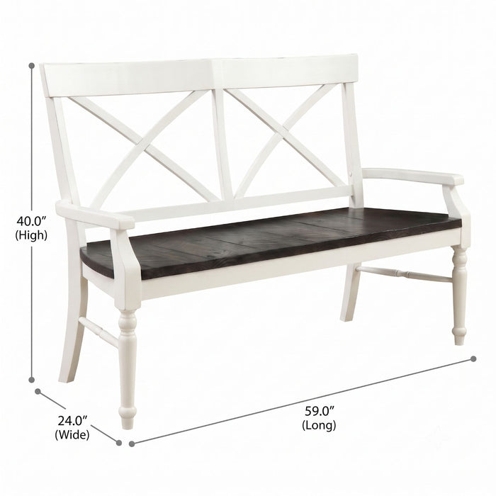 Mountina - Bench - Brown / White