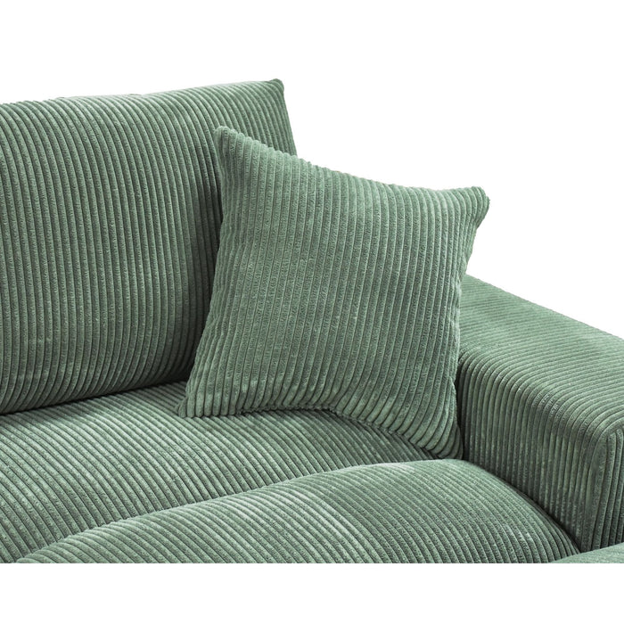 Sectional Sofa With 2 Ottomans And Toss Pillows