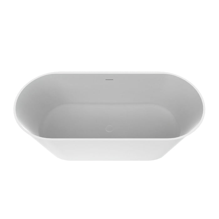 Solid Surface Freestanding Soaking Bathtub & Ergonomic Design