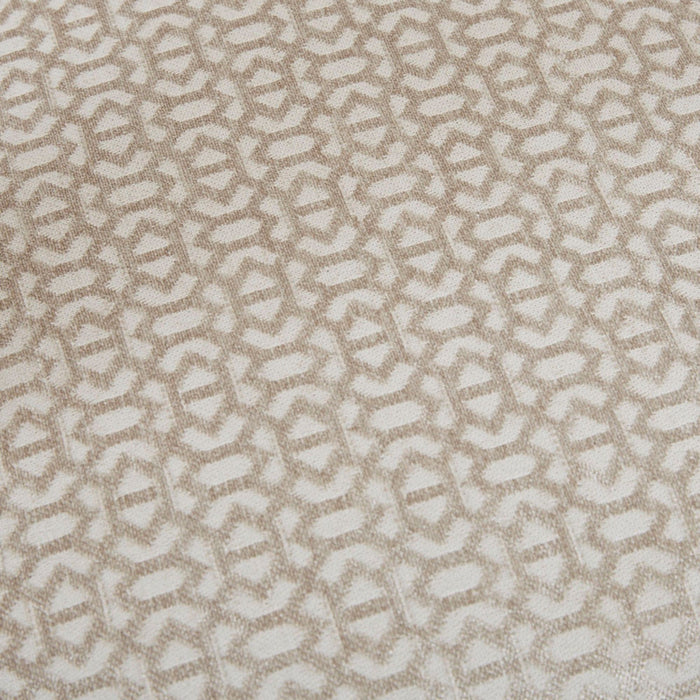 Design Swivel Counter Stool With Low Back Support Polyester And Solid Wood - Cream