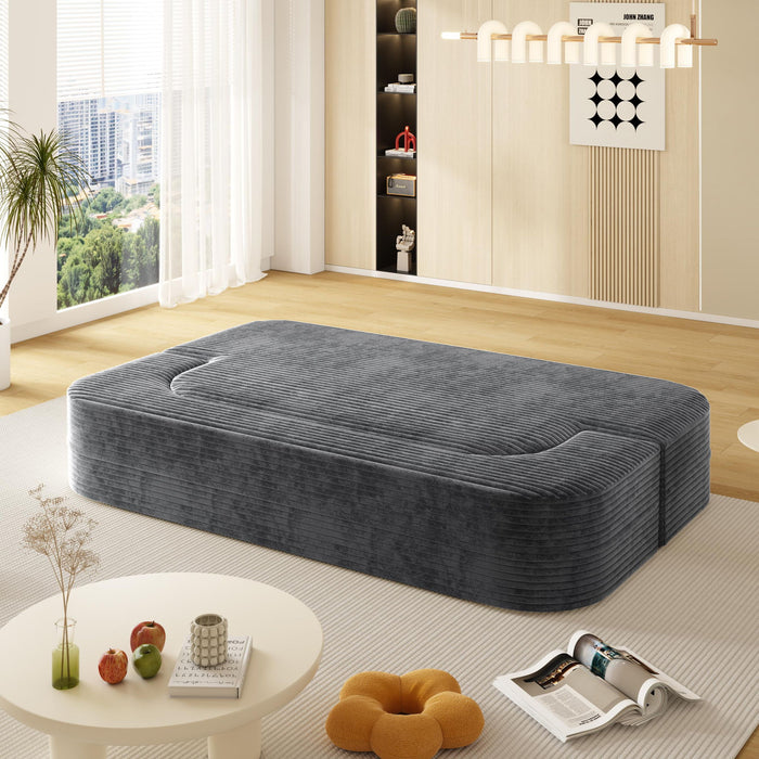 Convertible Floor Sofa Bed With Multi Functional Blanket