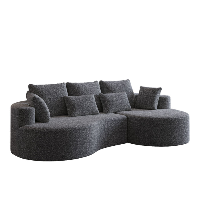 Curved Oversized Sectional Sofa With Extra Deep Seat