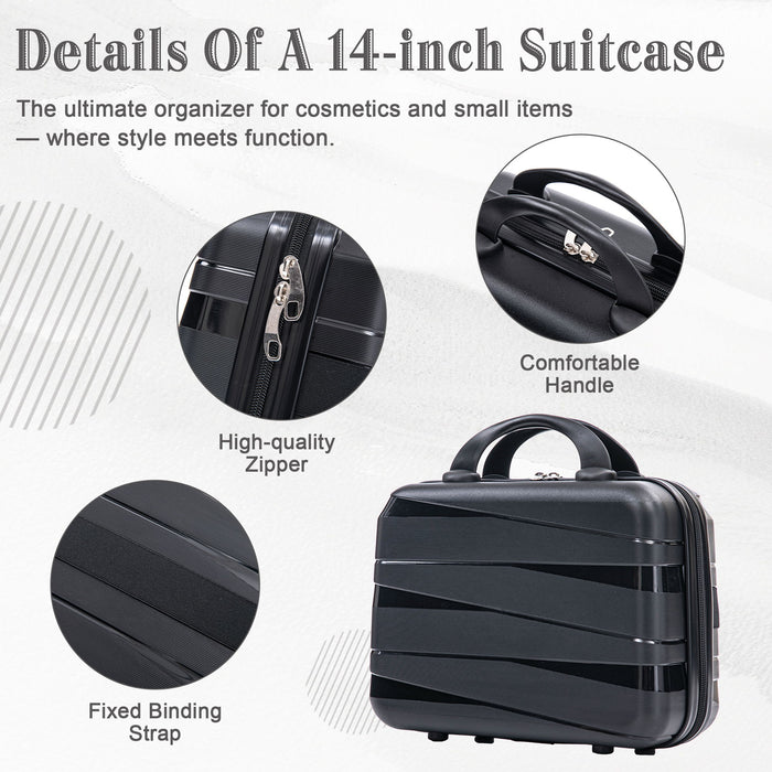 4 Piece Luggage Set, Combination Lock