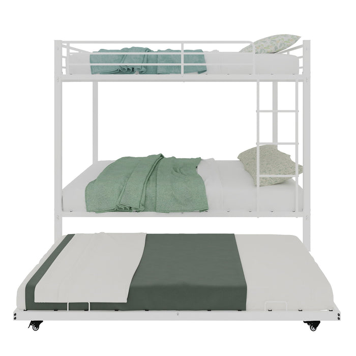 Bunk Bed For Kids, Convertible Frame With Ladders & Guardrail