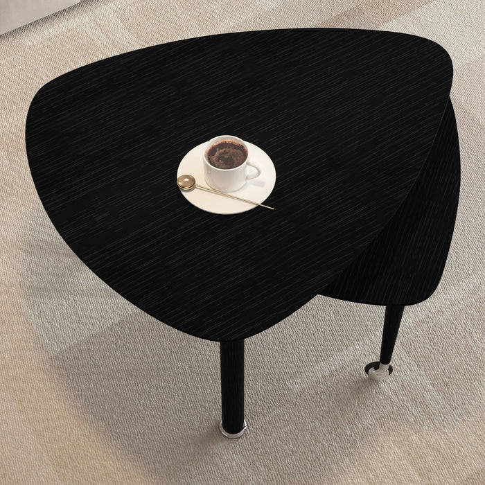 360 Degree Rotatable Coffee Table With Solid Legs
