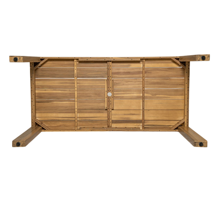 Rustic Patio Dining Set For 6 With Removable Cushions