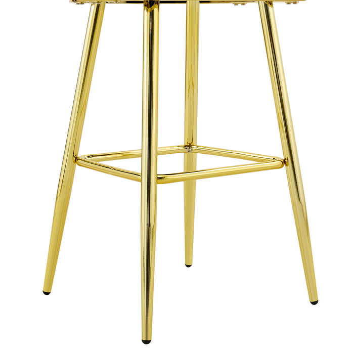 Bubble, Ball Chain Tufted Bar Chairs For Kitchen Island & Home Bar (Set of 2)