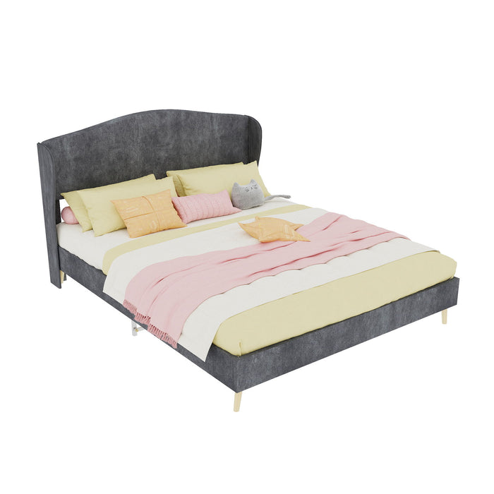 Upholstered Bed, Tufted Headboard, Comfortable Sleep