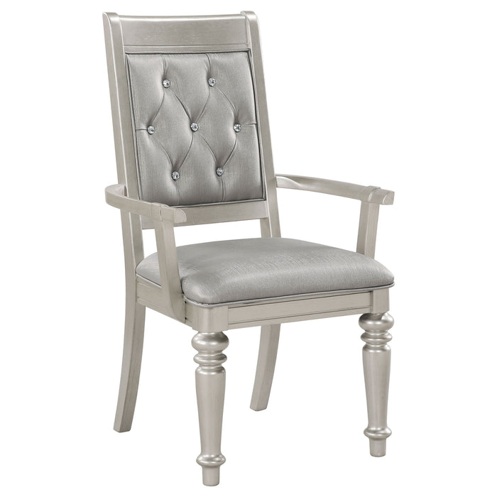 Hollywood - Platinum Open Back Arm Chair (Set of 2) - Silver
