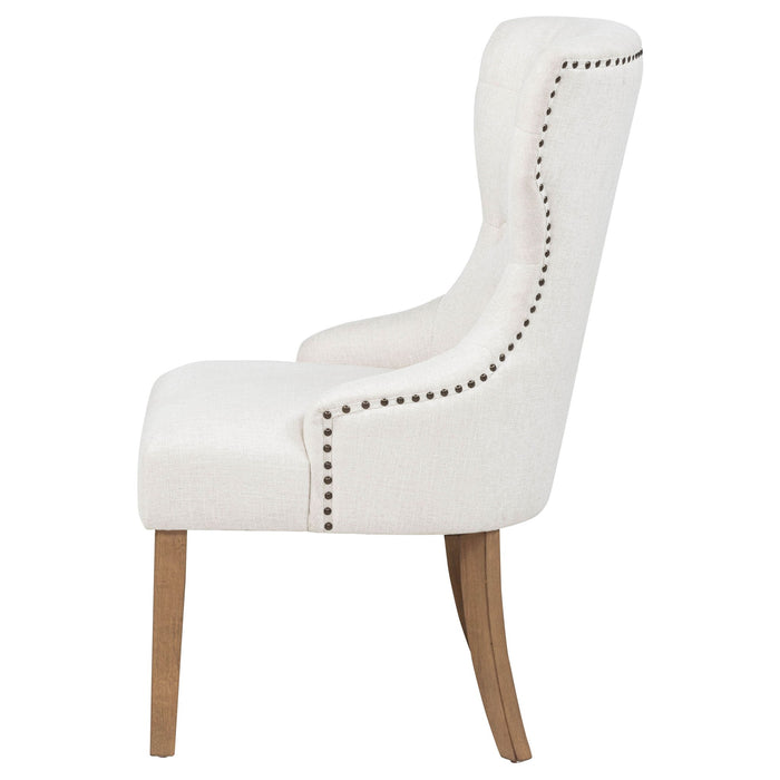 Tufted Dining Chair With Button Tufting And Nailhead Trim