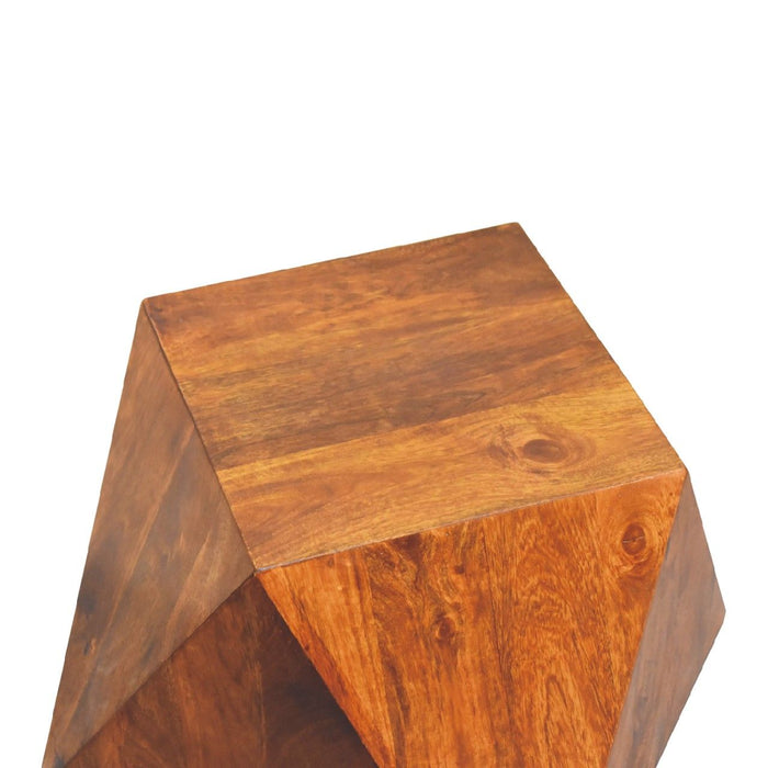 Abstract End Table - Chestnut