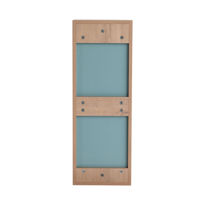 10" Wall Mounted Mirror Cabinet With Storage, Mirror - Imitative Oak