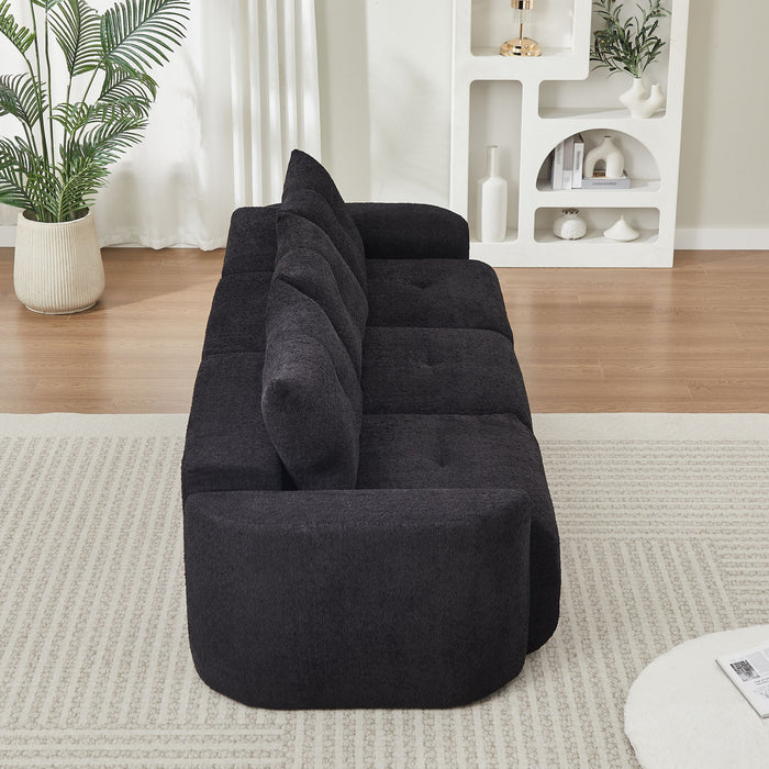 3 Seater With Thickened Armrests Sofa For Living Room
