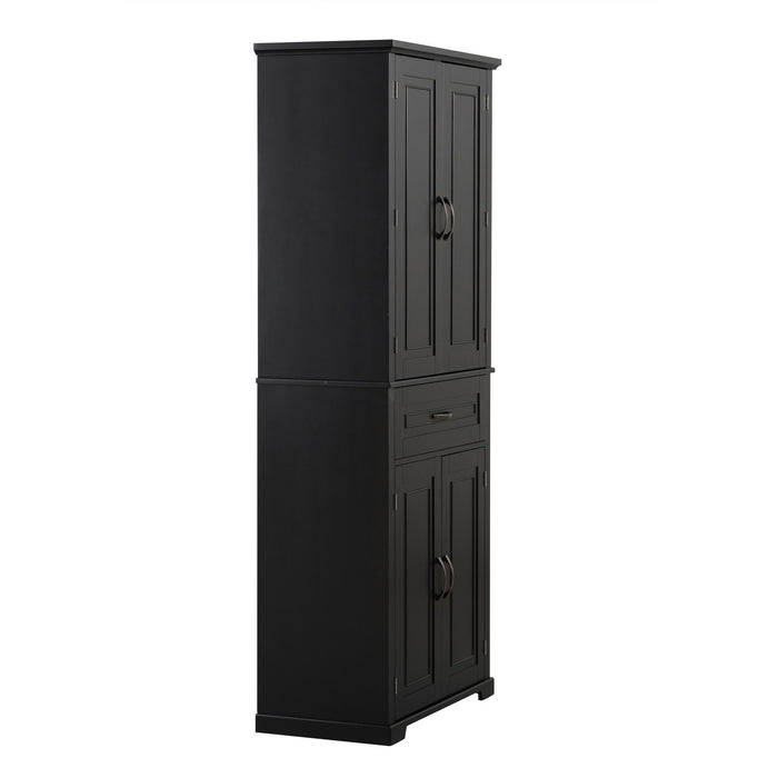 Bathroom Storage Cabinet With Doors And Drawer, Adjustable Shelf