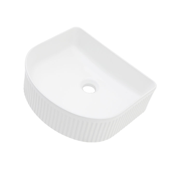 Vessel Bathroom Sink With Design - White