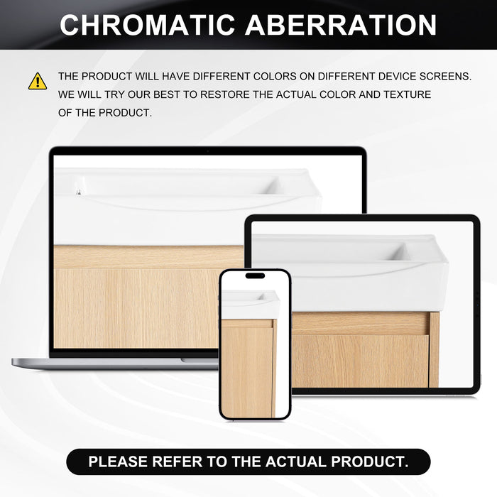 Modern Bathroom Vanity With Ceramic Basin, Wall Mounted Floating Sink Combo, Storage Cabinet