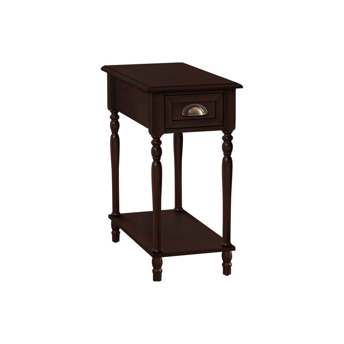 Accent Side Table, 2 Tier, Storage Drawer, Stylish Traditional Design