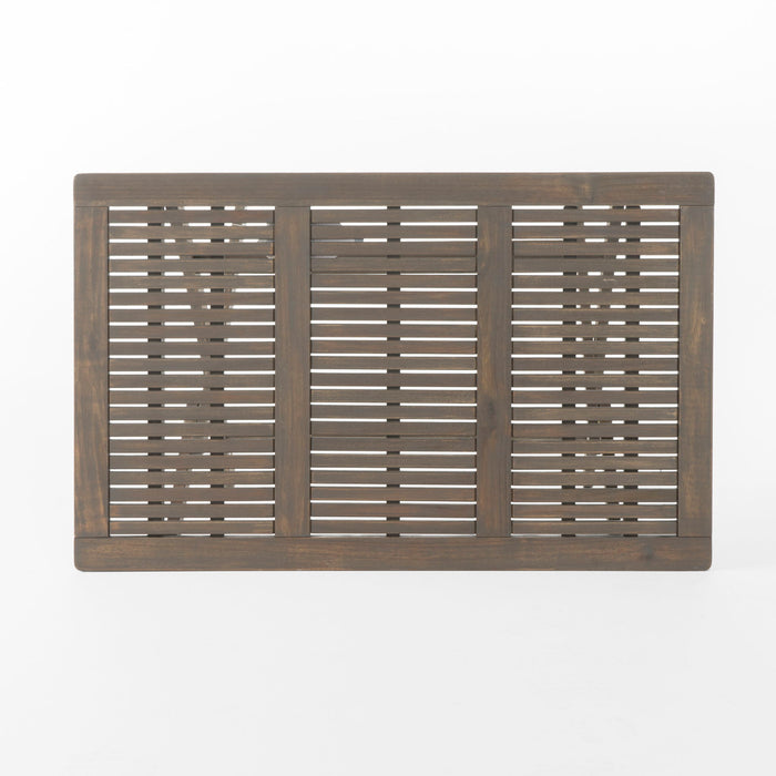 Blissique - Outdoor Foldable Wood Dining Table With Slat Design