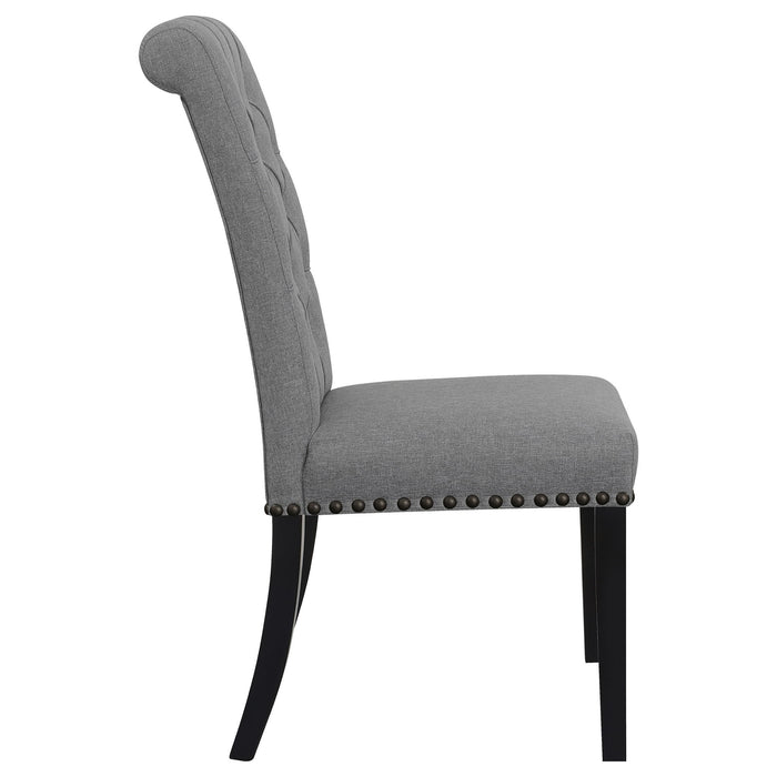 Tufted Rolled Backrest Side Chairs (Set of 2)
