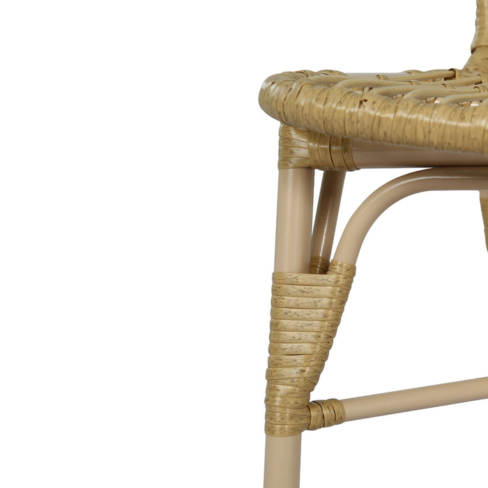 Outdoor Wicker Patio Dining Chairs Set With Durable Frame And Rattan Weave