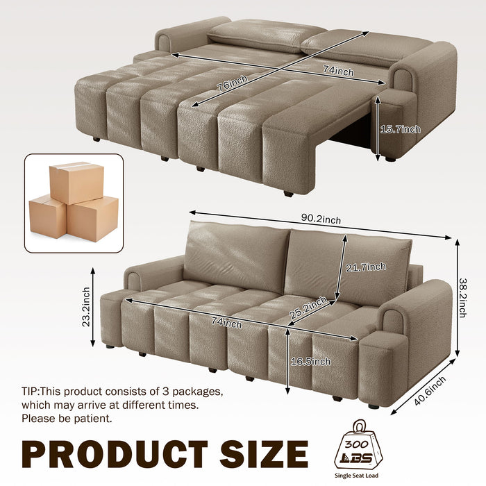 4 Seater Modern Couch With Seats Storage