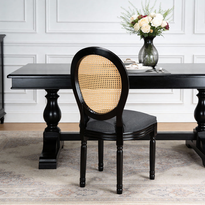 French Country Dining Chairs With Round Back (Set of 2)