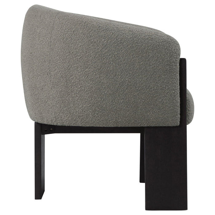 Maciel - Upholstered Barrel Back Accent Chair - Mushroom