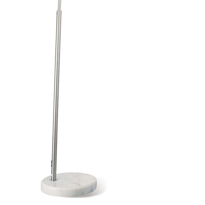 Krester - Dome Shade Arc Floor Lamp - Chrome