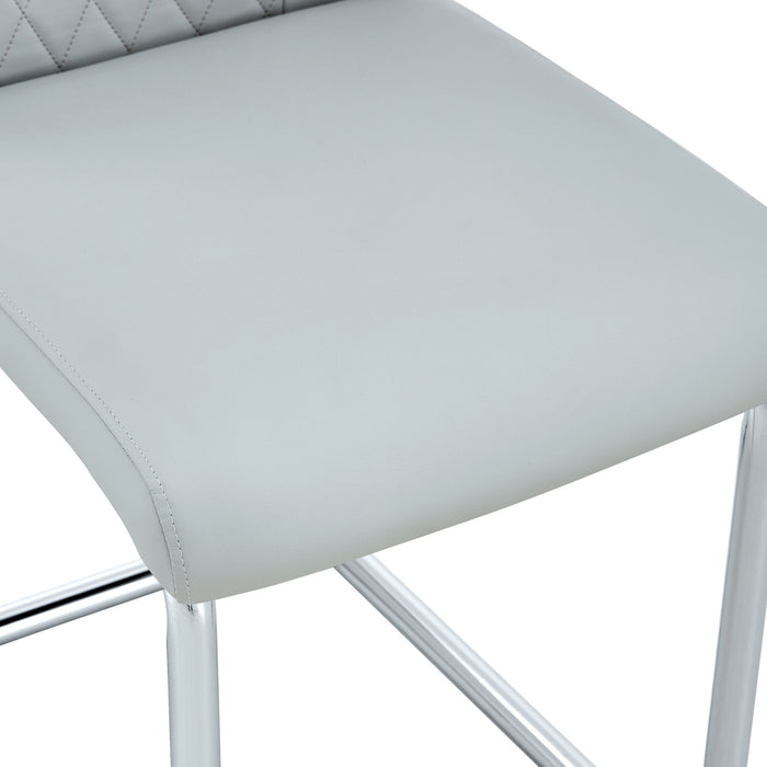Modern Dining Chairs With Padded Seat, Metal Legs