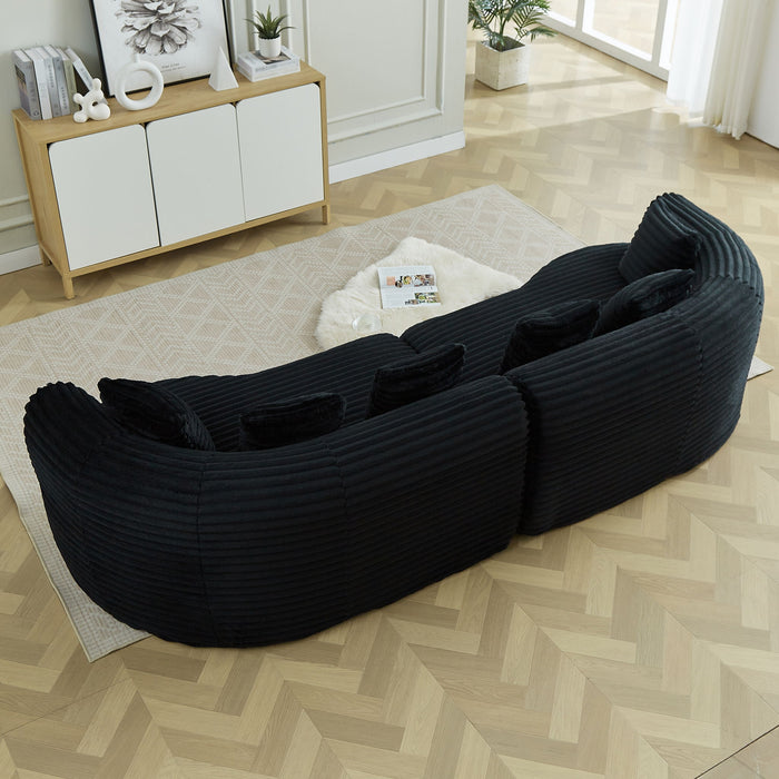 Sectional Sofa, Oversized 4 Seater With Deep Seat Design