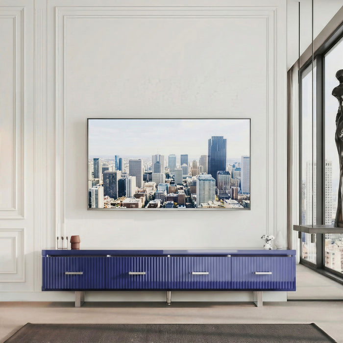 TV Stand With Slatted Drawers
