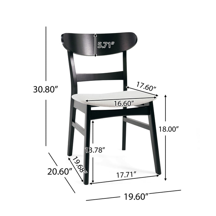 5 Piece Dining Set With Table And 4 Upholstered Chairs