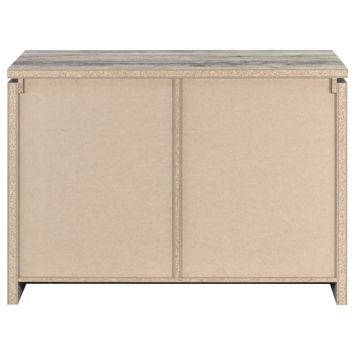 2 Door Accent Cabinet With Accents - Gray