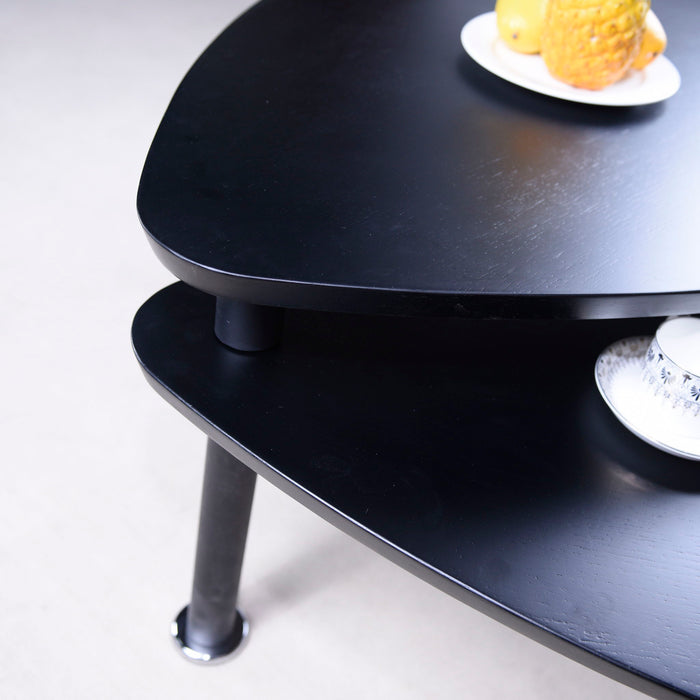360 Degree Rotatable Coffee Table With Solid Legs