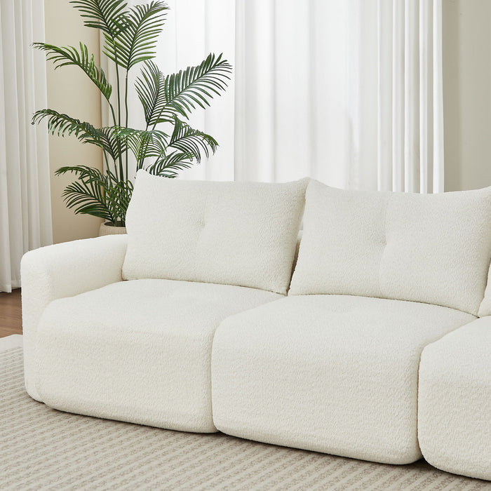 3 Seater With Thickened Armrests Sofa For Living Room