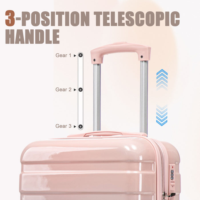 Luggage Set 14" / 20" With Combination Lock And Cosmetic Case