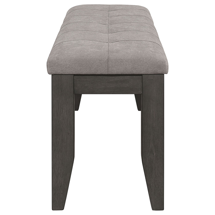Erskin - Upholstered Dining Bench With Button Tufted Cushion - Dark Gray
