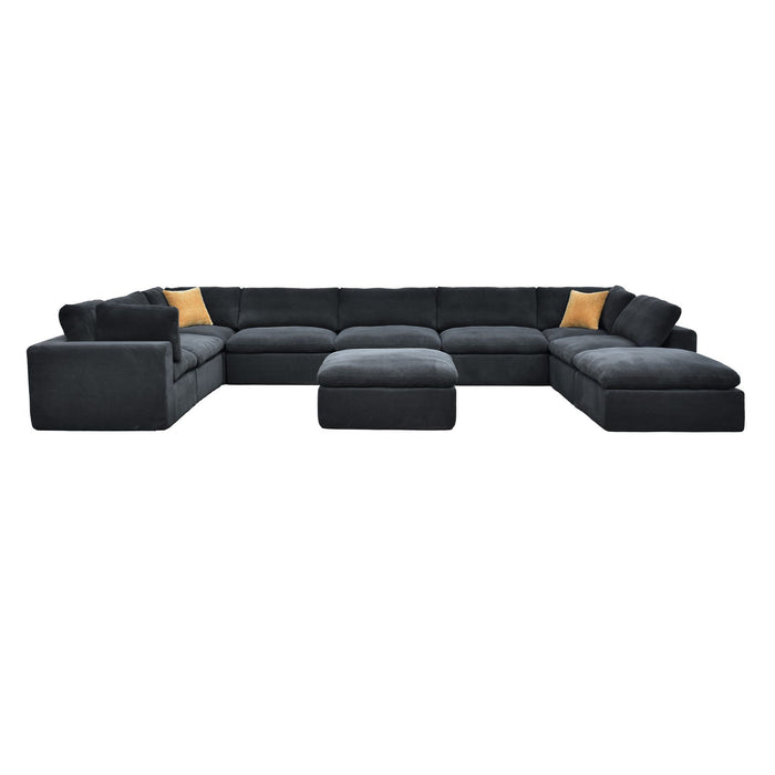 Custom Configuration Modular Sectional With Toss Pillows