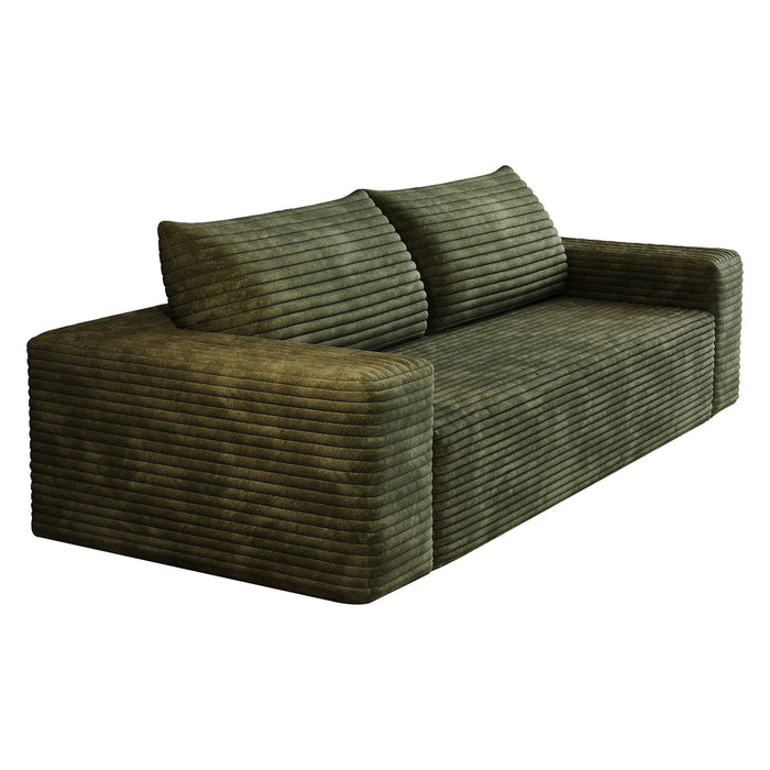 3 Setaser Sofa, Deep Seat Couches For Living Room - Green