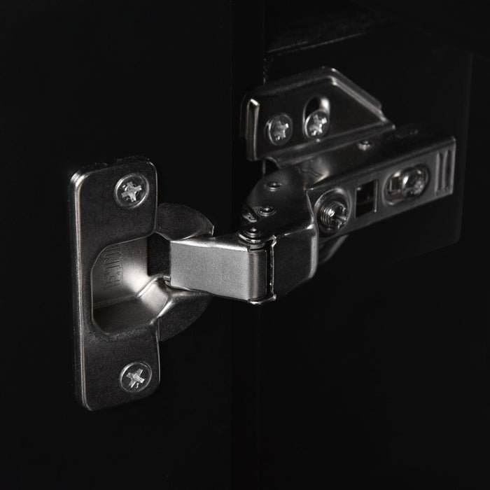 Elegant Bathroom Vanity With Ceramic Sink, Soft Close Doors And Drawers, Double Storage Racks