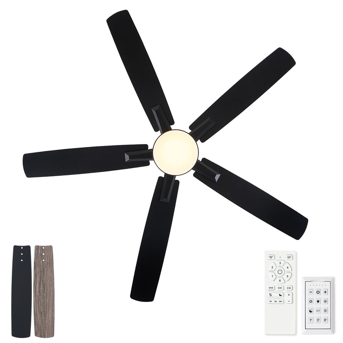 Mordern Flush Mount Ceiling Fan With Light And Remote Control