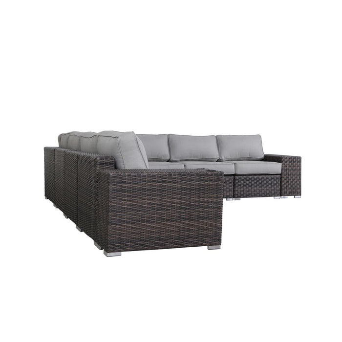 Modern Rattan Wicker Seating Group With Cushions