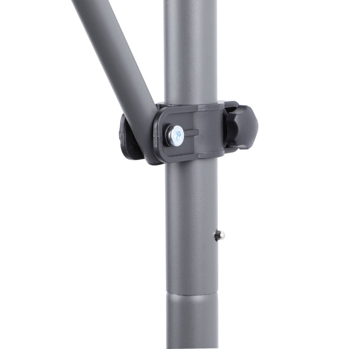 Manual Retractable Patio Awning, UV Resistant Polyester Sun Shade With No Drill Installation